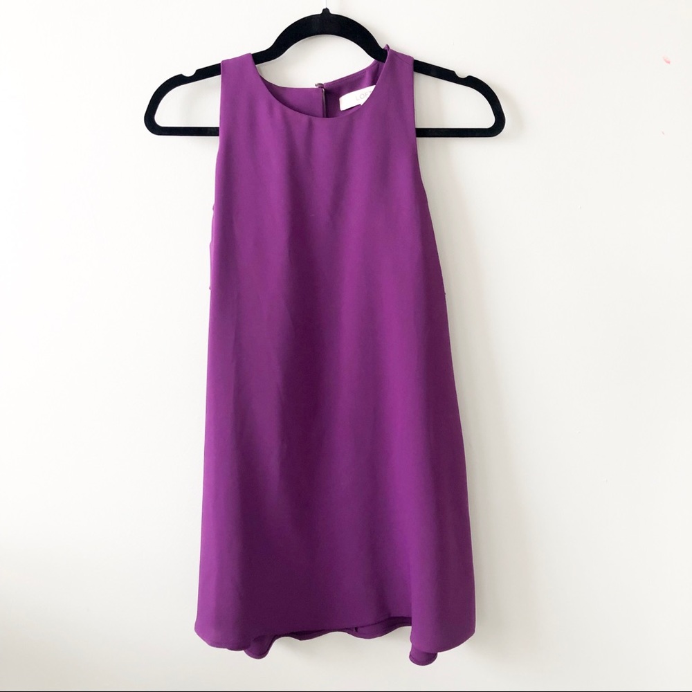 LOFT Petite Flutter Back Shift Dress